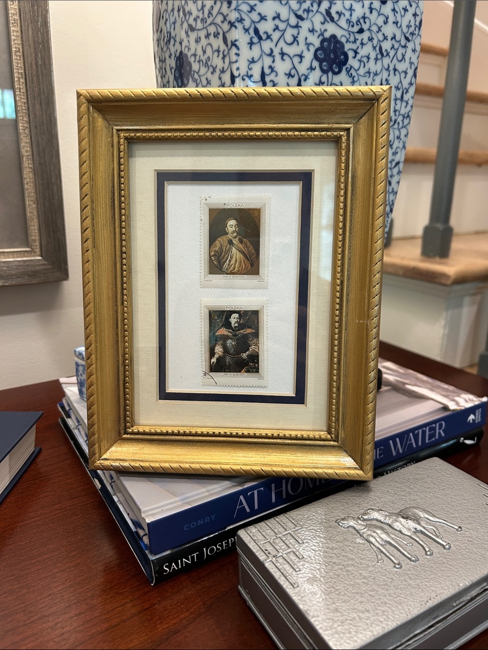 Framed Vintage Stamps of Jan III Sobieski